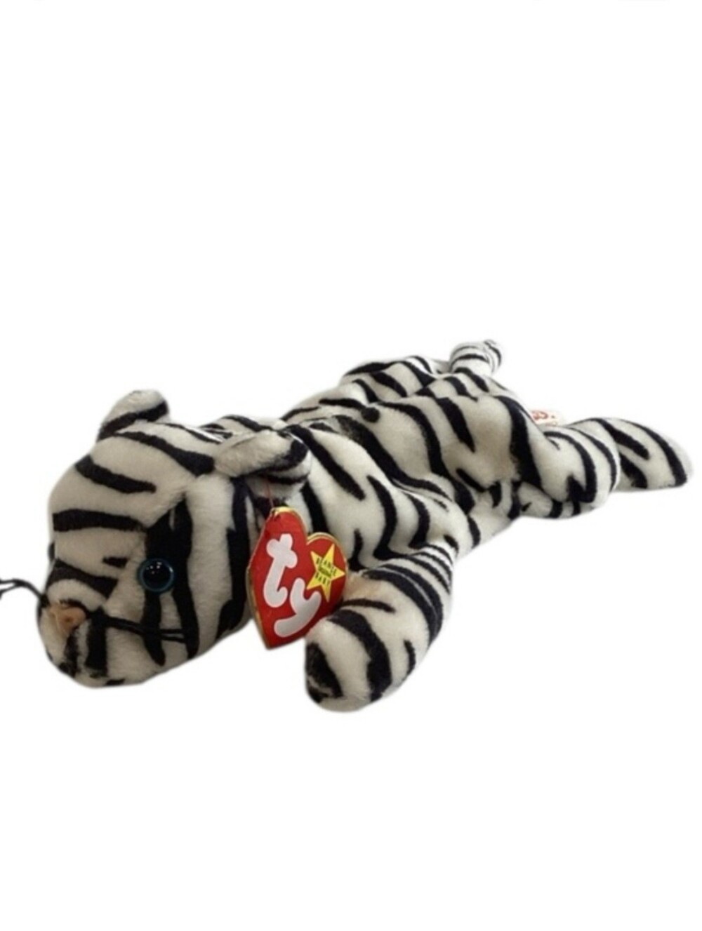 🍄 TY “Blizzard” Beanie Baby White Tiger - NWT